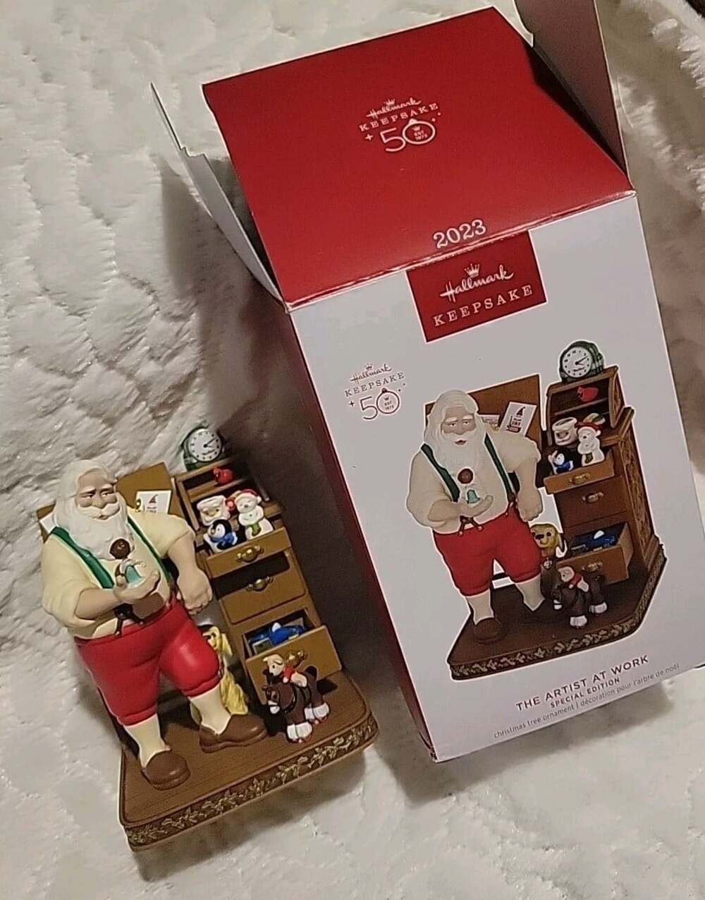 Hallmark 2023 The Artist at Work Special Edition Santa Ornament
